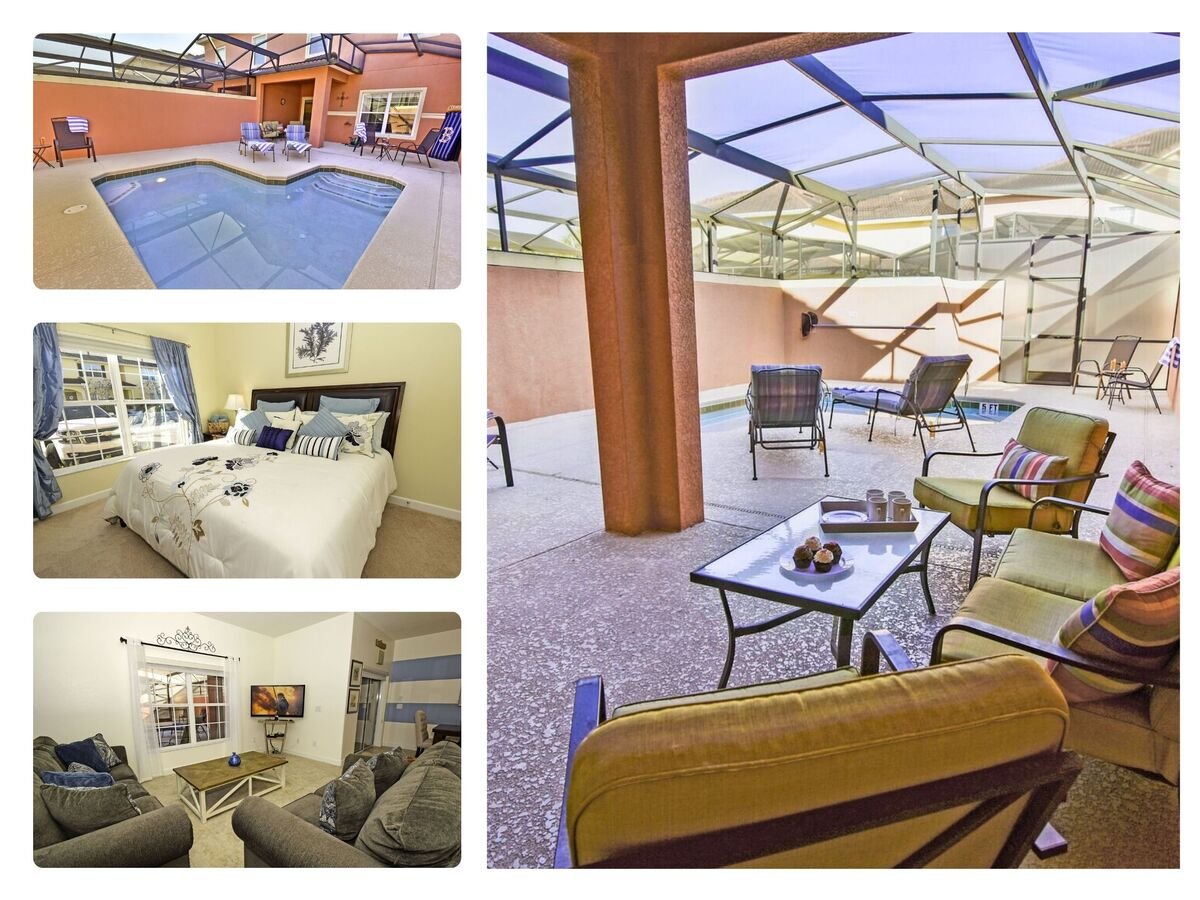 Vacation rental near Disney managed by Orlando rent a villa with a screened in private pool