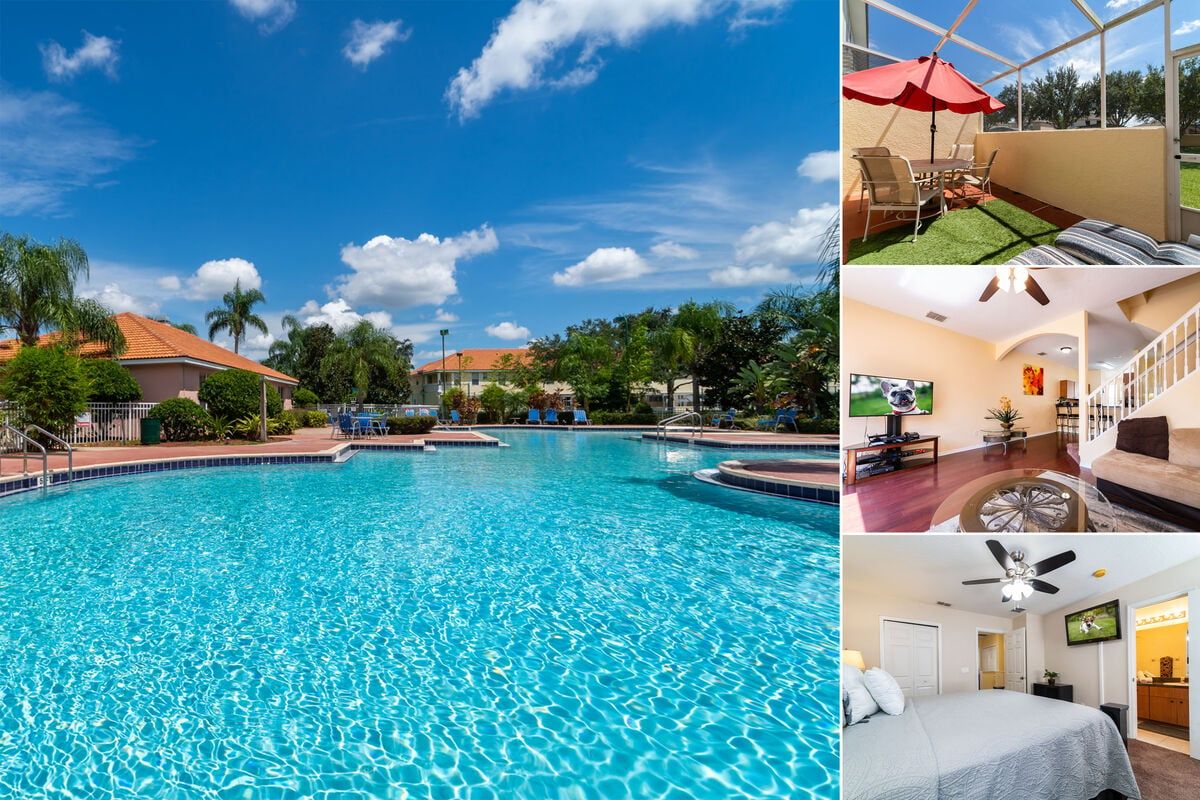 Vacation rental near Disney managed by Orlando rent a villa with a screened in private patio