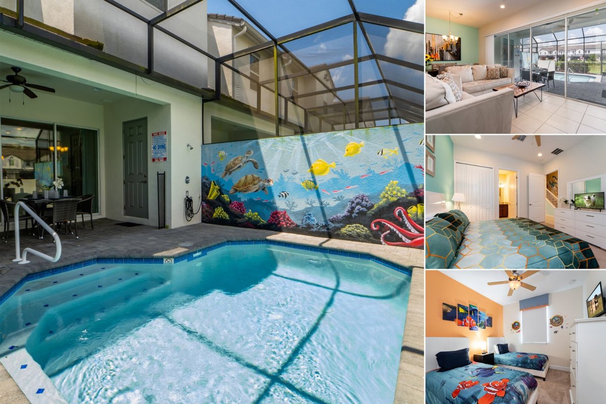 Vacation rental near Disney managed by Orlando rent a villa with a screened in private pool