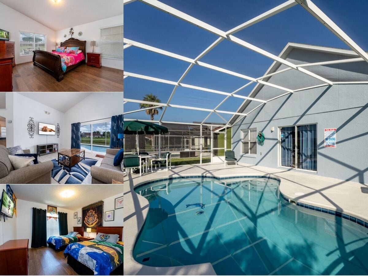 Vacation rental near Disney managed by Orlando rent a villa with a screened in private pool