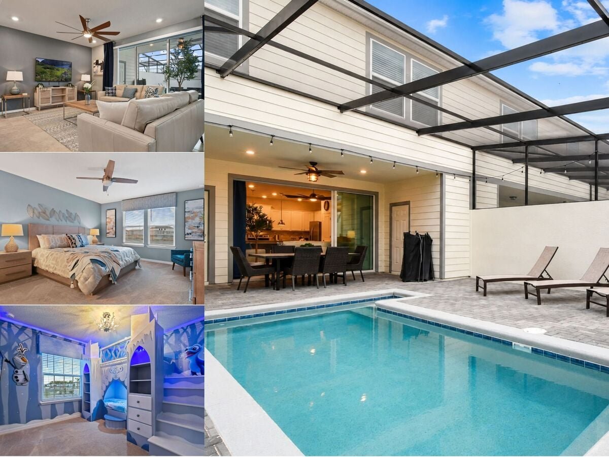 Vacation rental near Disney managed by Orlando rent a villa with a screened in private pool