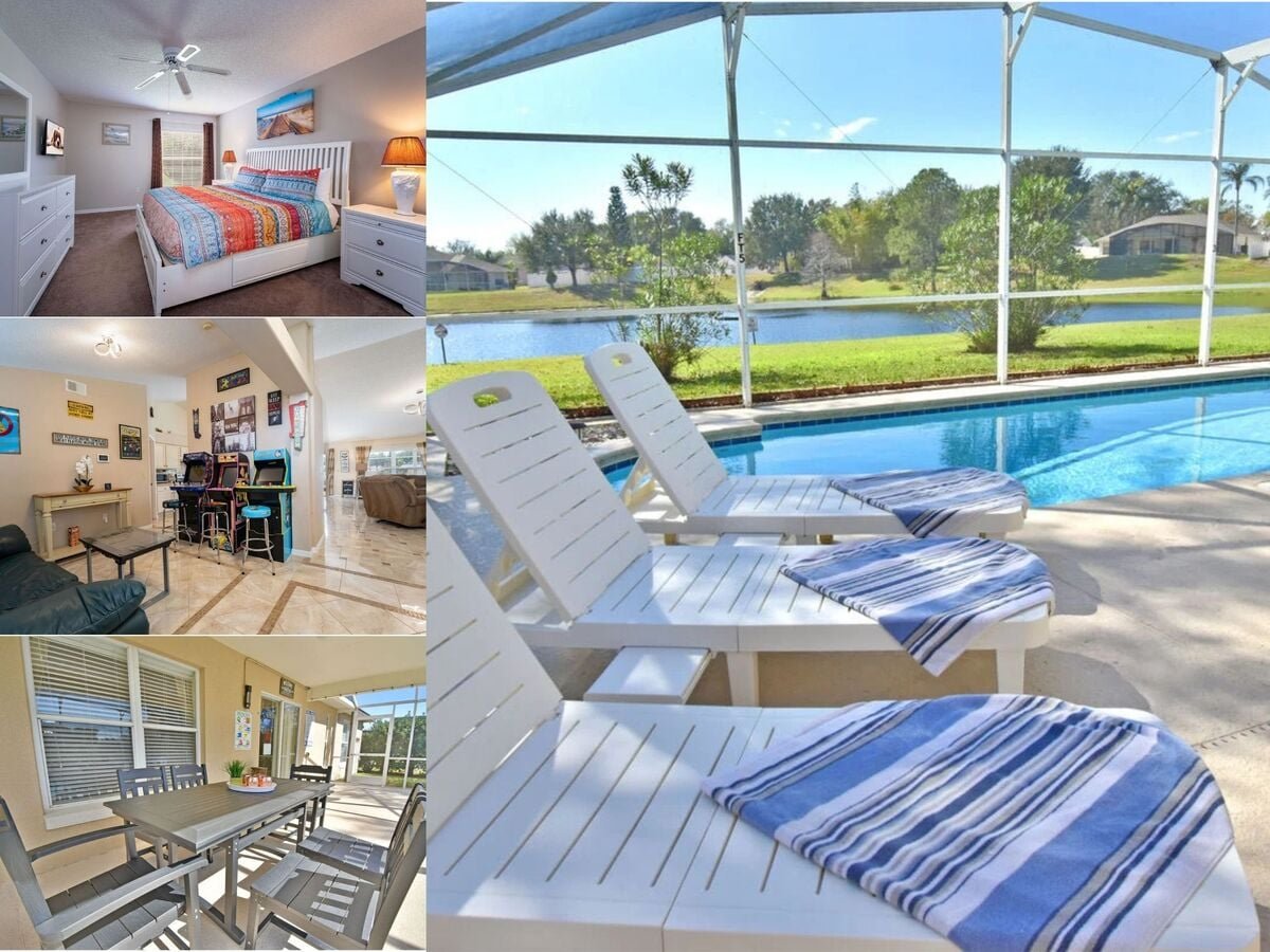 Vacation rental near Disney managed by Orlando rent a villa with a screened in private pool
