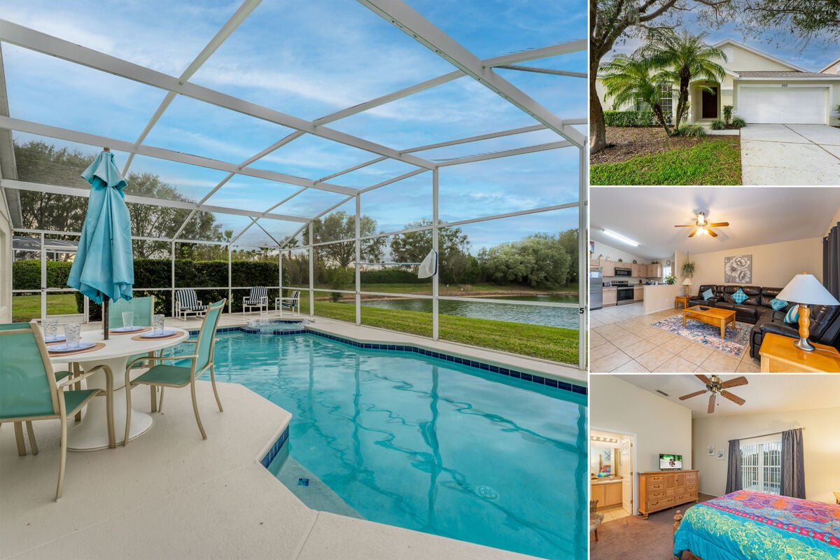 Vacation home near Disney managed by Orlando Rent a Villa, Screened in private pool home with spa