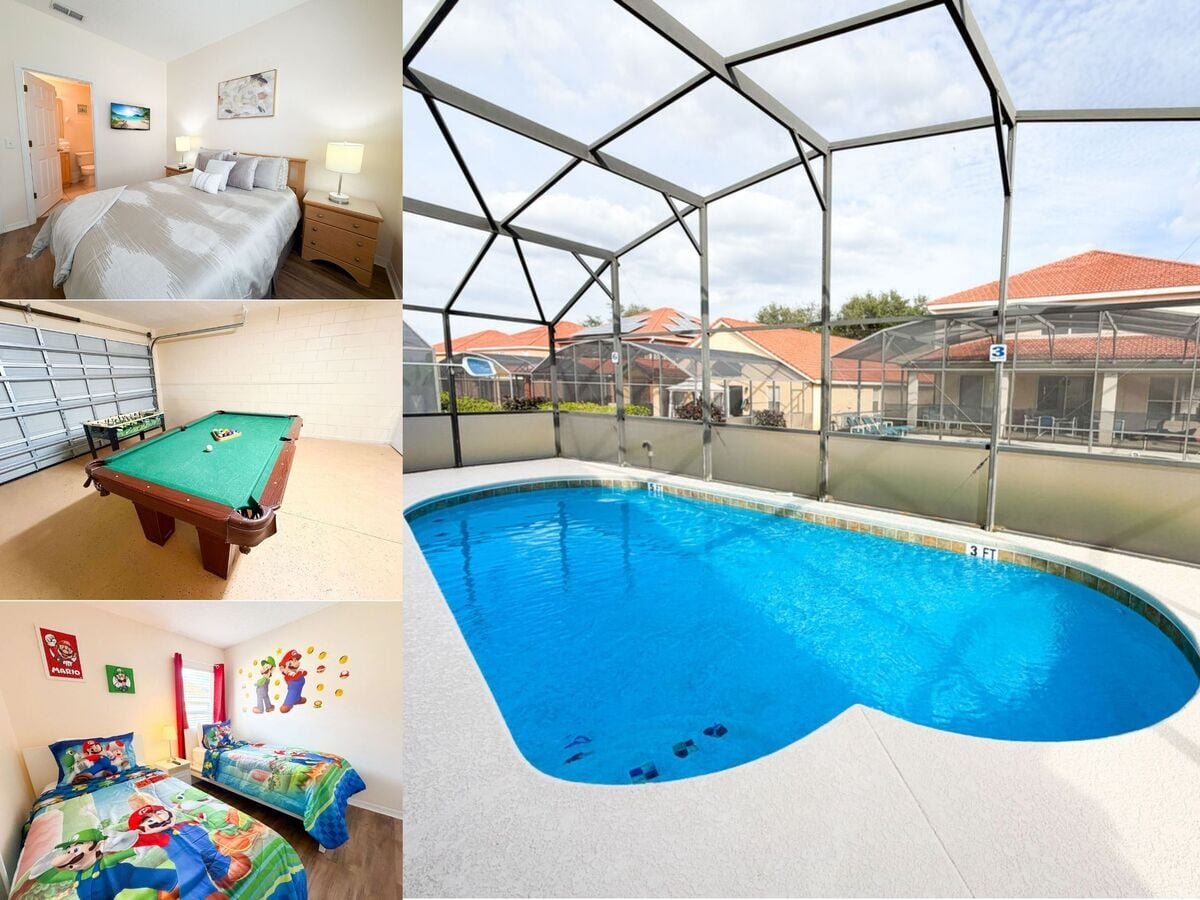 Vacation rental near Disney managed by Orlando Rent a Villa with a screened in private pool.
