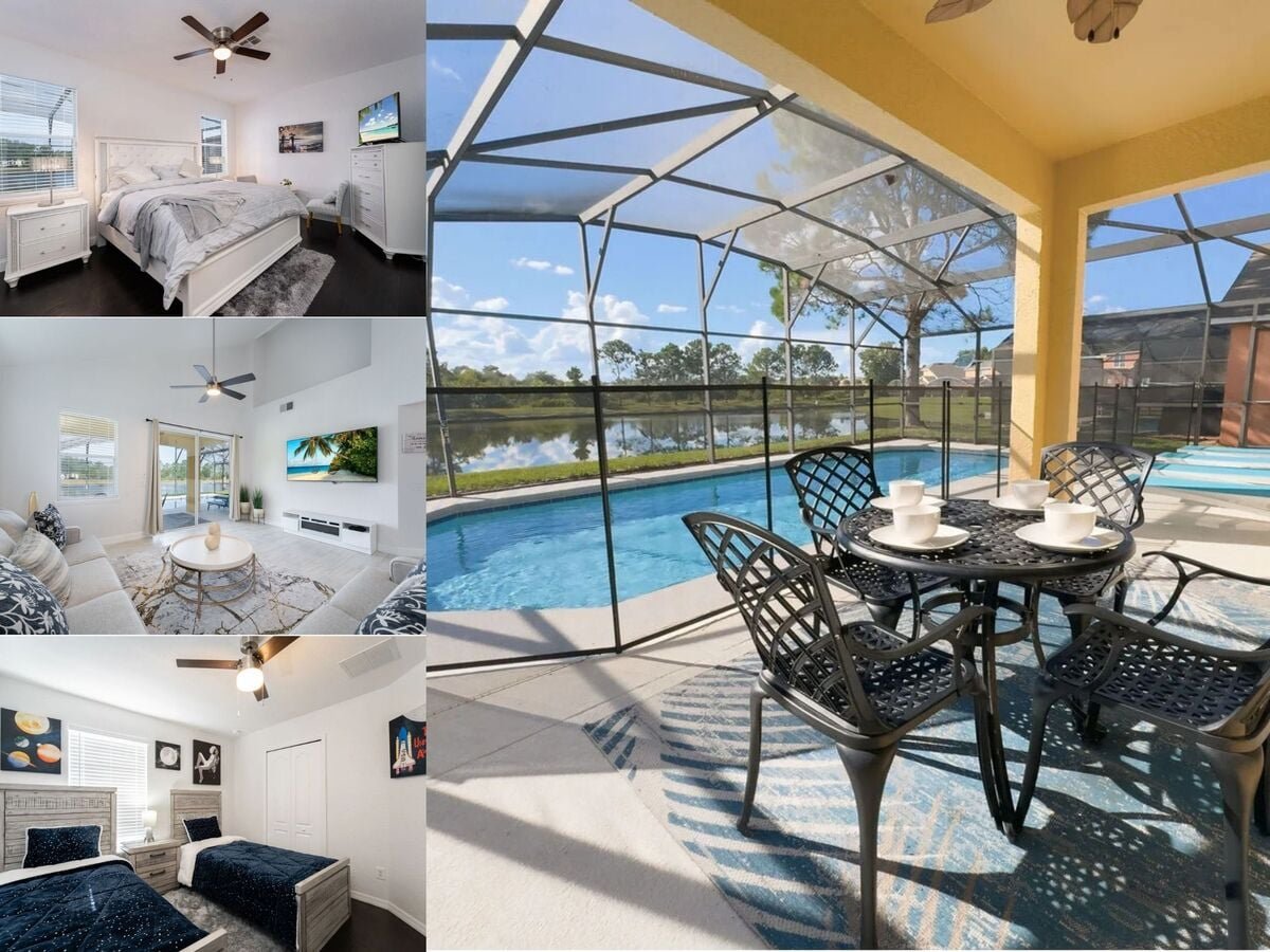 Vacation rental managed by Orlando rent a villa with a screened in private pool