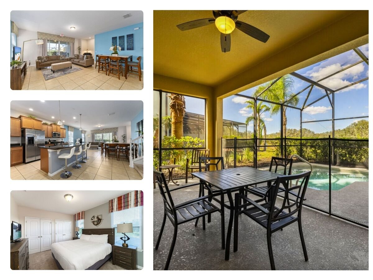 Vacation rental near Disney managed by Orlando rent a villa with a screened in private pool