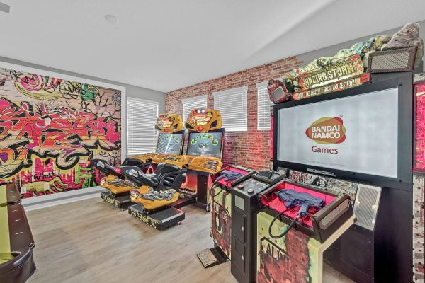 Games room in vacation rental located in Solara Resort.