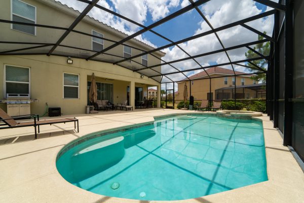 Pool area in vacation home
