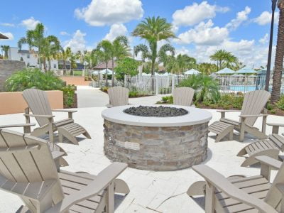 fire pit with seating