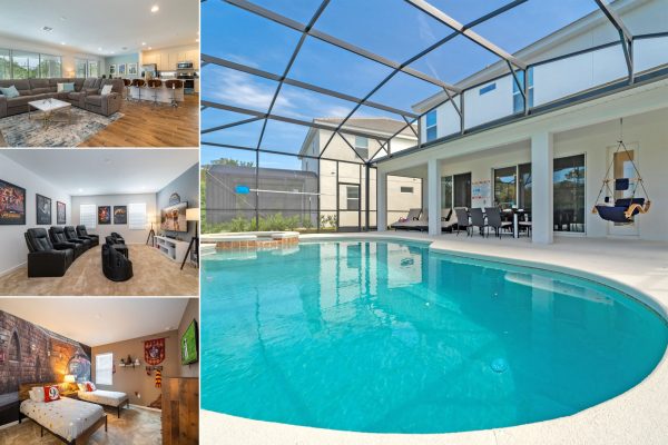 Collage of vacation rental photos