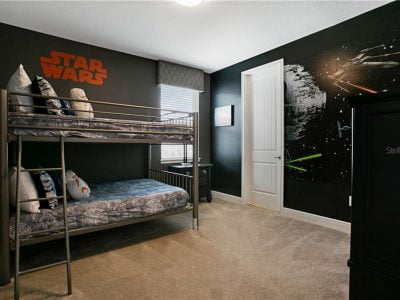 Star wars themed kids twin bedroom