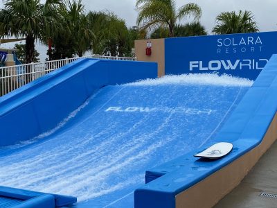 Flowrider surf machine at Solara Resort.