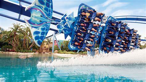 Manta roller coaster in SeaWorld Orlando.