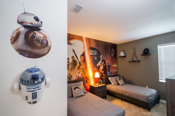 Star wars themed kids twin bedroom