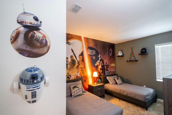 Star wars themed kids twin bedroom