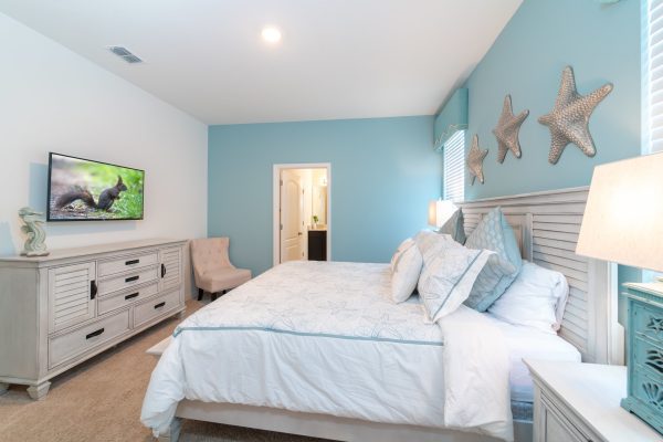 Bedroom in vacation rental, located in Solterra Resort.