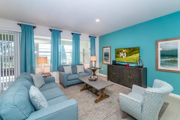 Vacation rental photo of living room, in Solterra Resort.