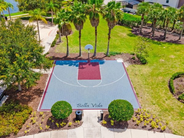 Half basketball court
