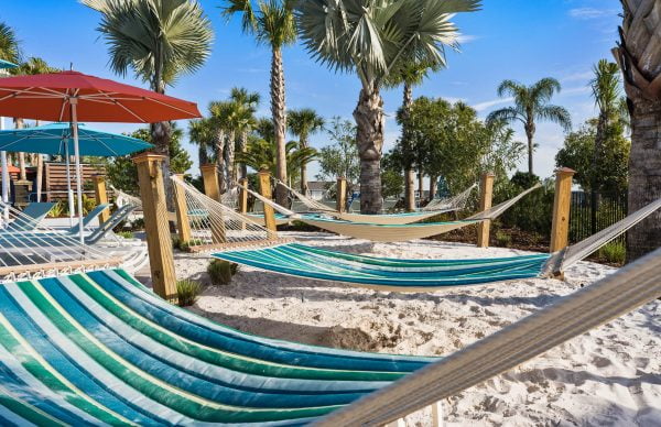 Hammocks in Windsor Island resort.