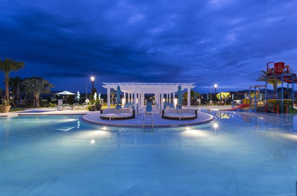 Pool area in Windsor at Westside resort.