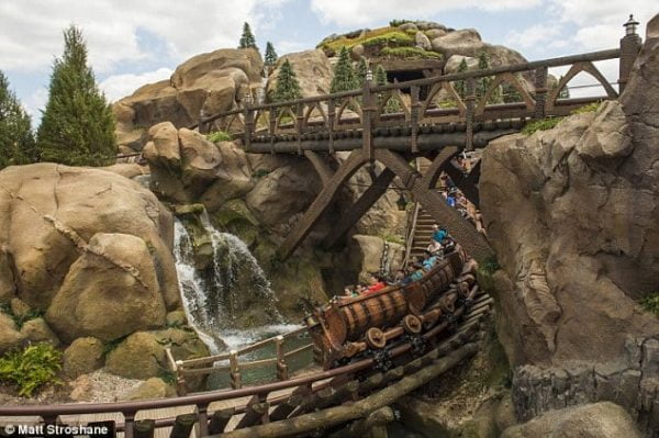 Seven Dwarfs mine train ride in Disney's Magic kingdom.