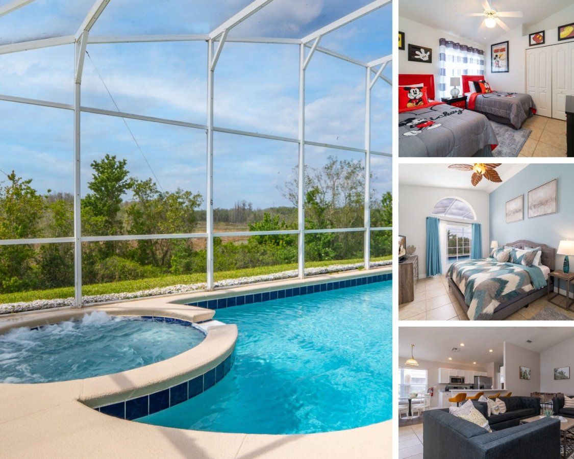 Collage image of one of our budget friendly rentals.