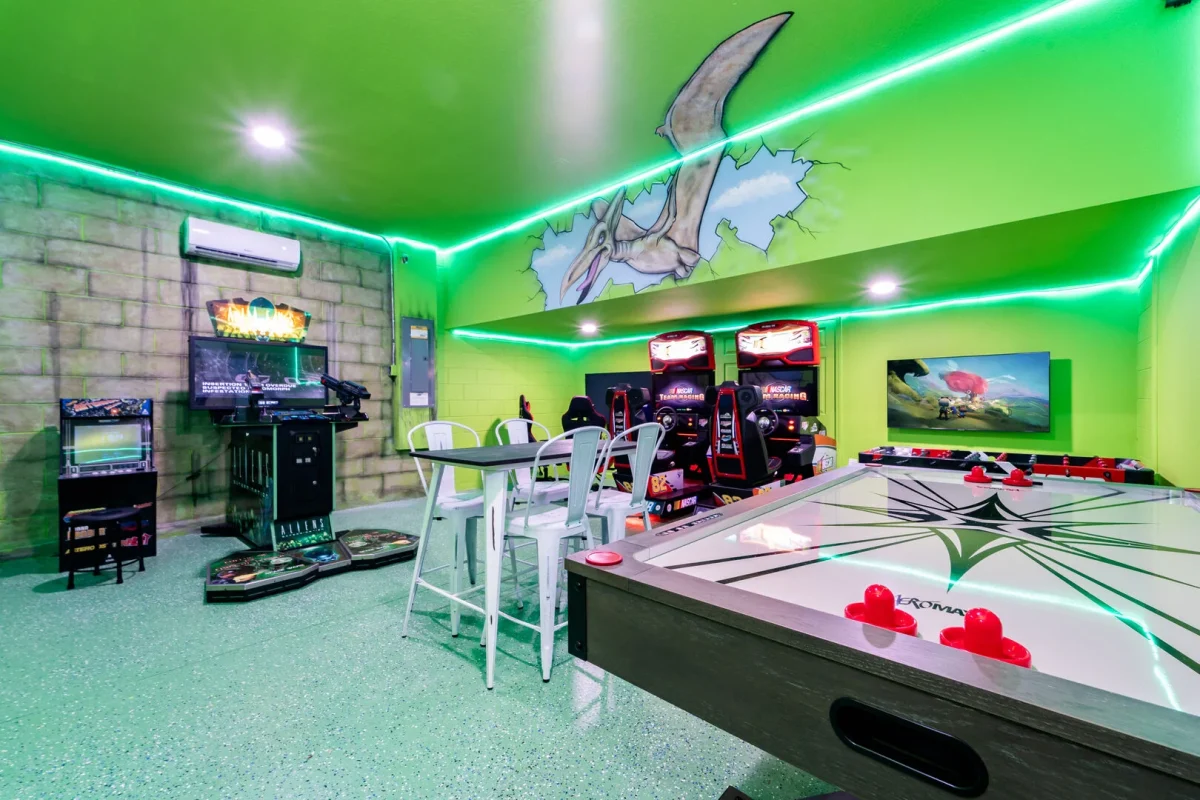 Game room in one of our Orlando rental homes. 