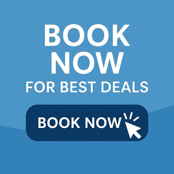 Book now for best deals, book now.