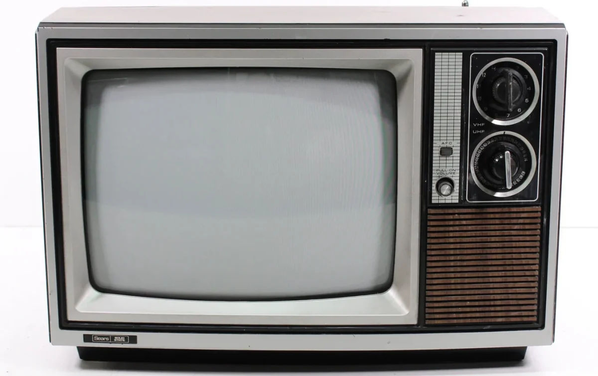Old Tv representing a vacation home that needs updating. 