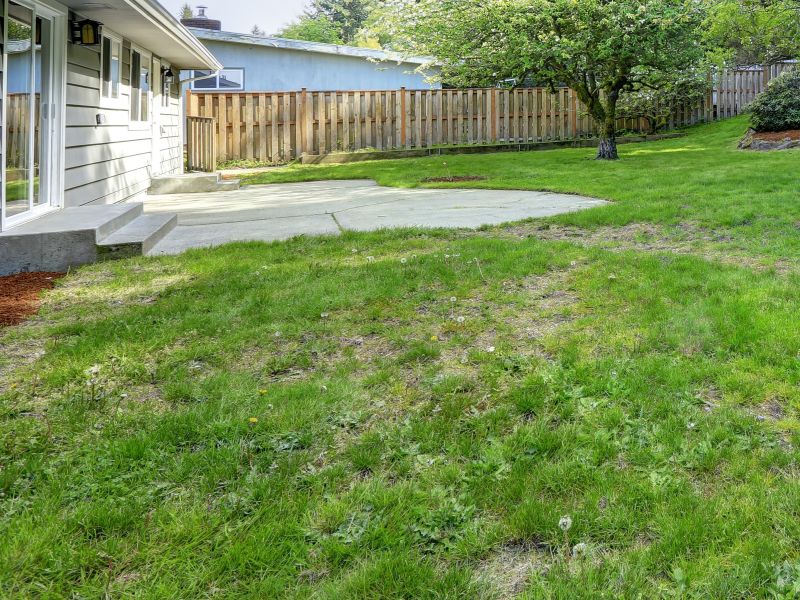 Picture of front yard representing vacation home that needs maintenance. 