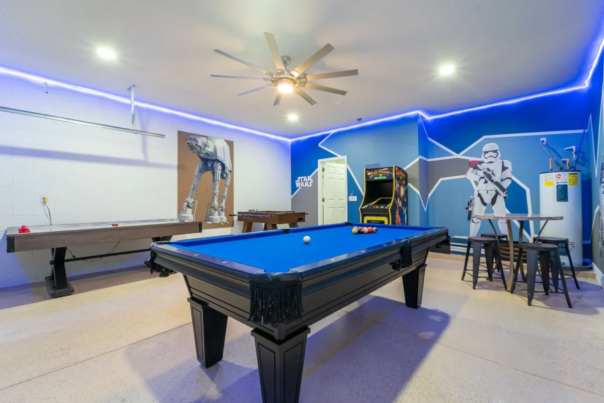 Star wars themed game room.