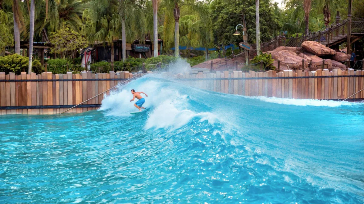 Guest surfing on Surf machine.