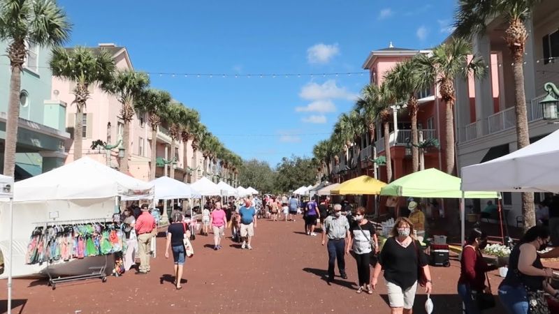 Celebration farmers market tents. 