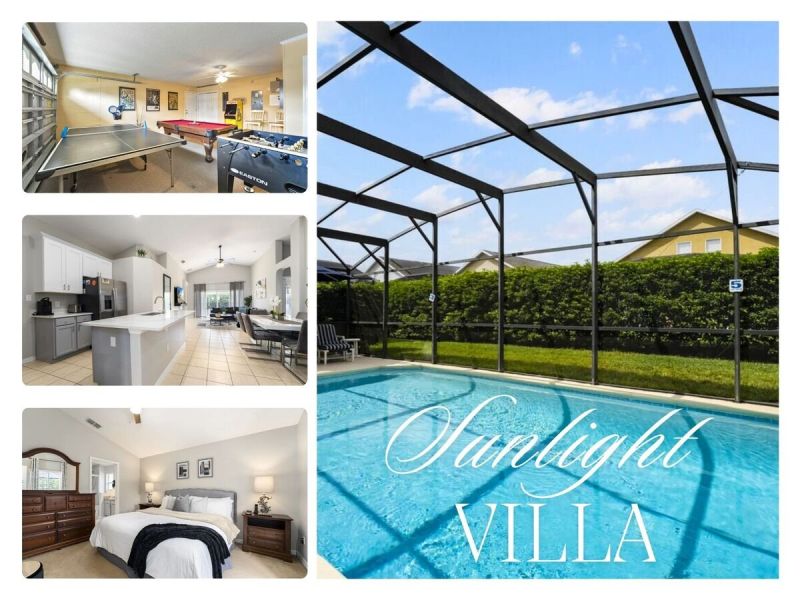 Collage of one of our vacation rentals near Disney.