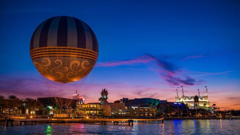 Disney springs hot air balloon. 