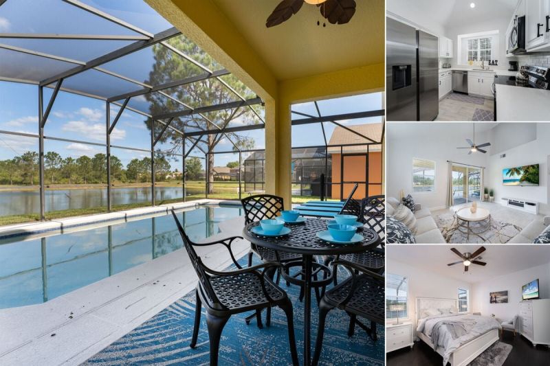 Collage of one of our vacation rentals near Disney. 