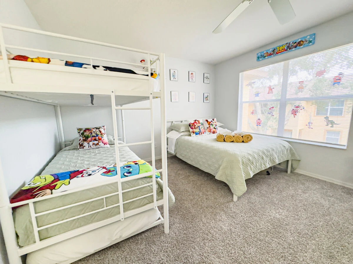 Toy Story themed bedroom in a vacation rental managed by Orlando Rent a Villa.