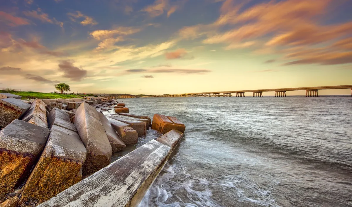 Florida beach during fall 