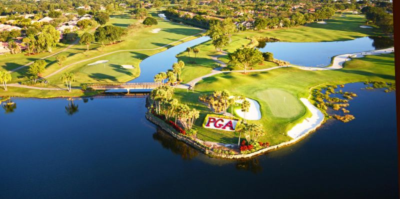 Floridian PGA golf course. 