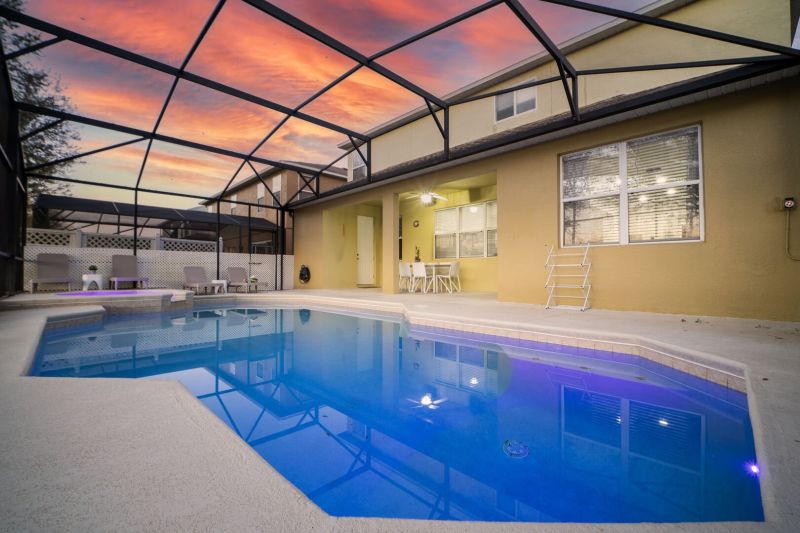 Pool area in a vacation rental near Disney managed by Orlando Rent a Villa