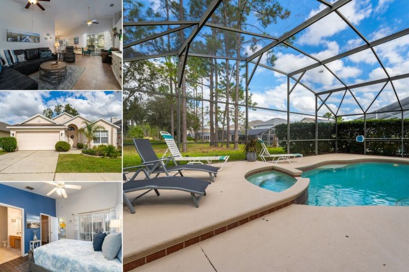 Collage of a vacation rental near Disney managed by Orlando Rent a Villa 