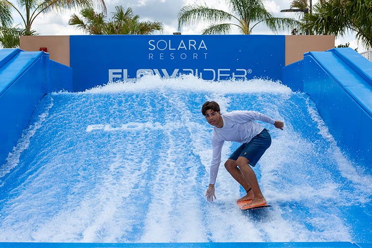 Flow rider surf machine in Solara Resort near Disney