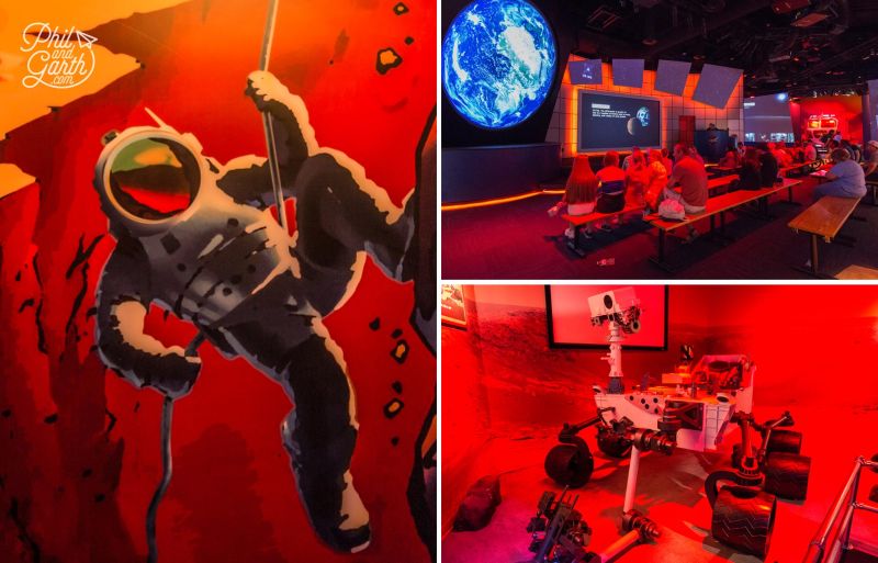 Collage of the new mars exhibit 