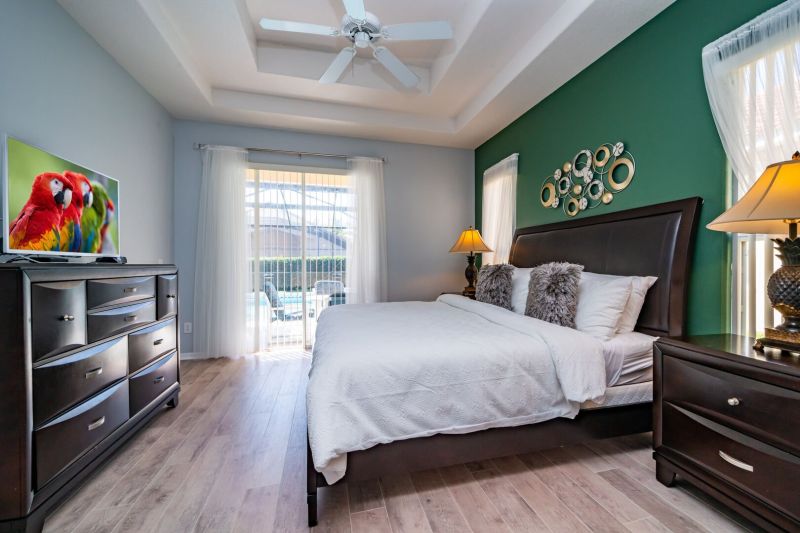 Bedroom inside a vacation rental near Disney managed by Orlando rent a villa 
