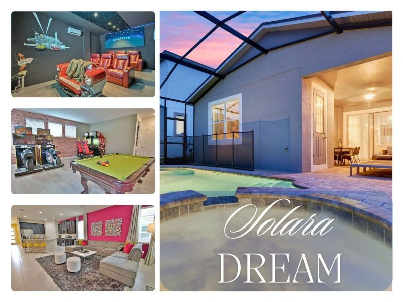 Collage of a rental near Disney managed by Orlando rent a villa.