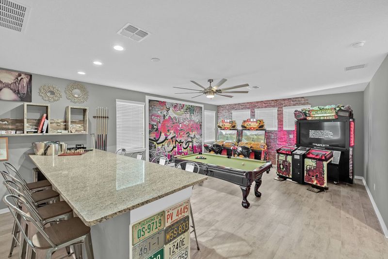 Loft area with games and TV
