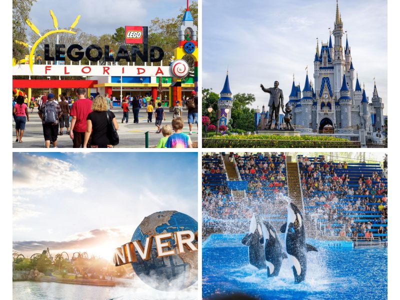 Collage of Central Florida attractions
