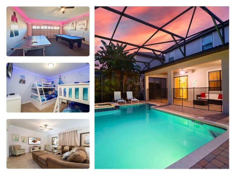 Collage of a vacation rental managed by Orlando rent a villa