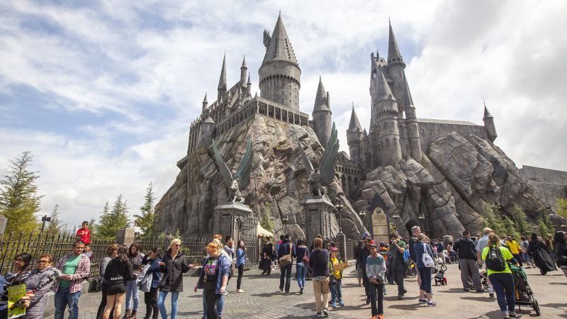 Hogwarts in harry potter area in Universal Studios.
