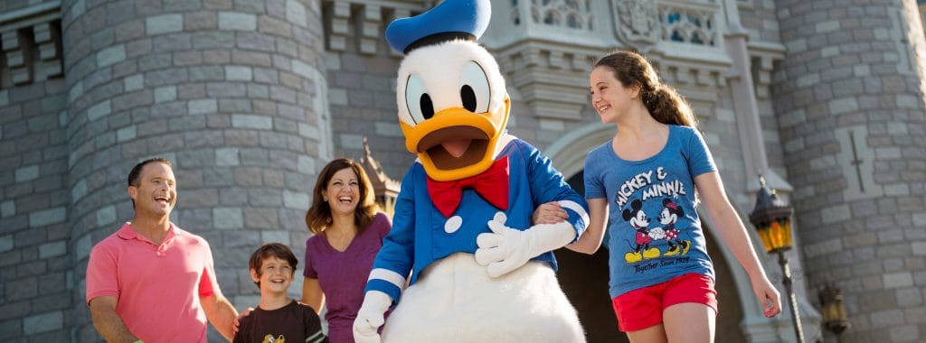 Donald Duck with people
